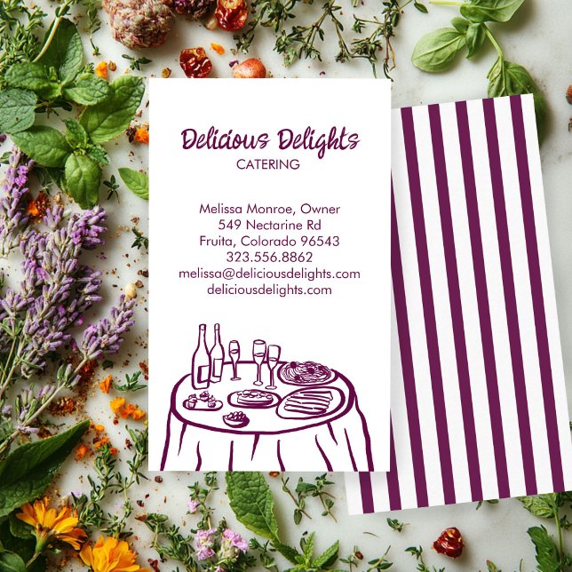 Catering Chef Event Planning Food Prep ANPASSNINGS Visitkort (Catering Chef Event Planning Food Prep CUSTOM Business Card
)