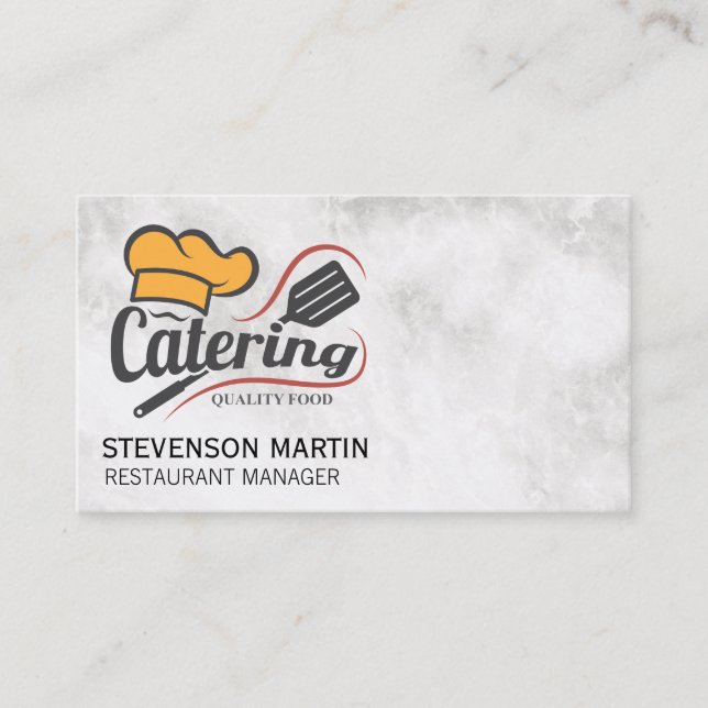 Catering Chef Logotyp | Restaurang Visitkort (Framsida)