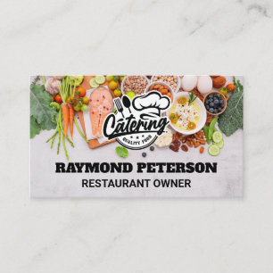 Catering Chef-Logotyp Spridning av livsmedel Visitkort