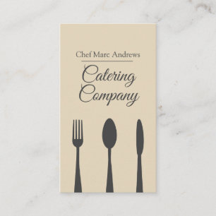 Catering Company Professionell Chef Visitkort
