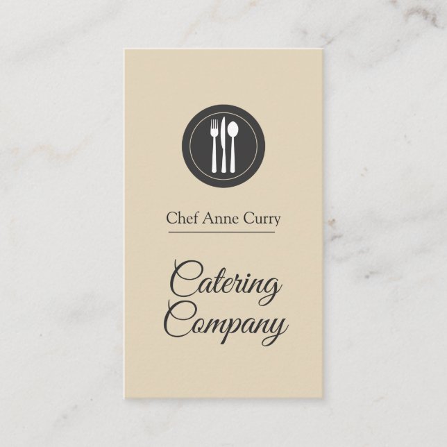 Catering Company Professionell Chef Visitkort (Framsida)