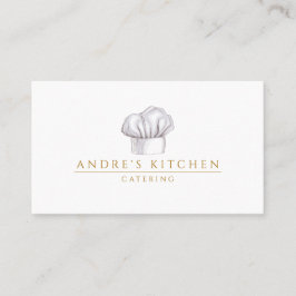 Catering Culinary Watercolor Chef's Hat Visitkort