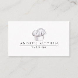 Catering Culinary Watercolor Chef's Hat Visitkort