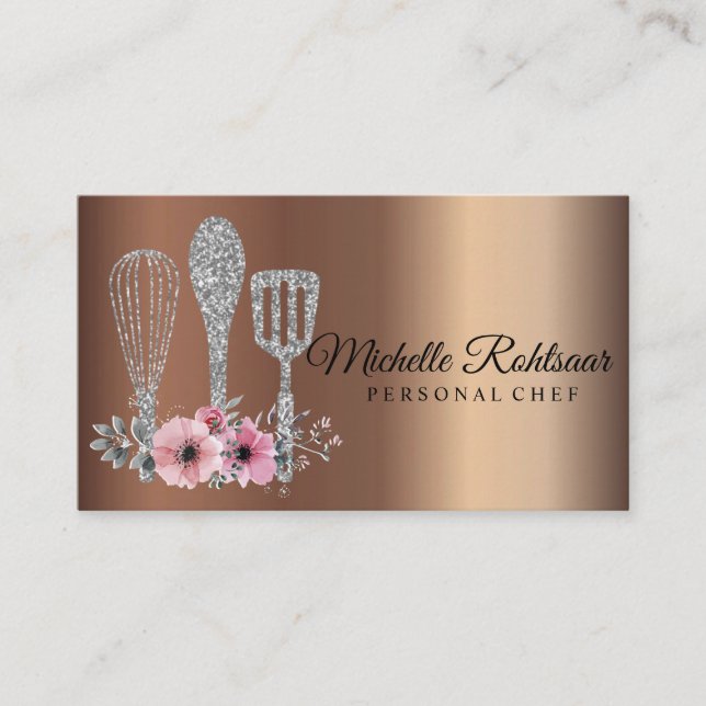 Catering Dripbronze för personlig chaufför Visitkort (Framsida)