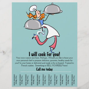Catering- eller köksmästare reklamblad