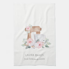 Catering för  av Blommigt för kapning av blandare  Kökshandduk