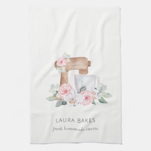 Catering för  av Blommigt för kapning av blandare  Kökshandduk
