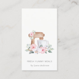 Catering för  av Blommigt för kapning av blandare  Visitkort