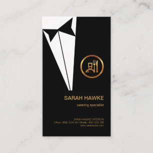Catering för Boutonniere för svart smoking för Visitkort
