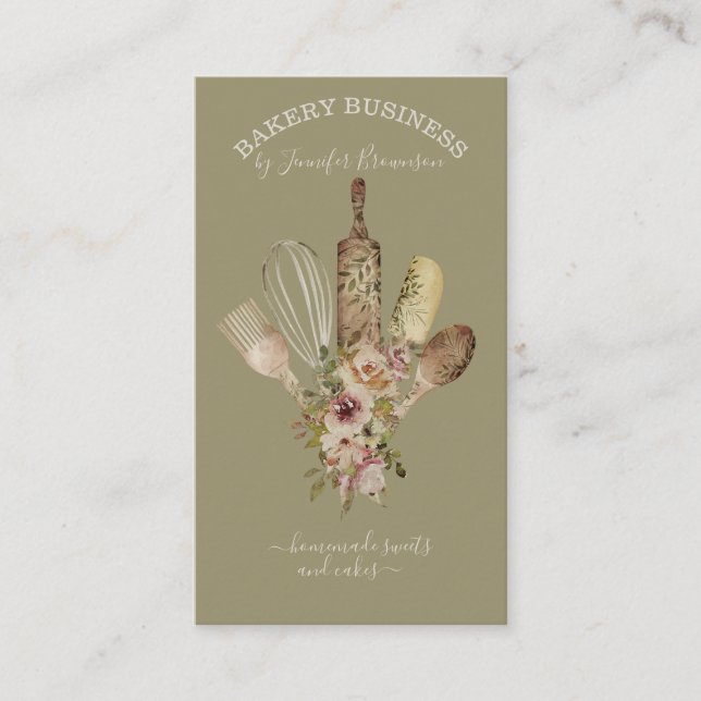 Catering för buteljeringsredskap Cook Chef sage re Visitkort (Framsida)