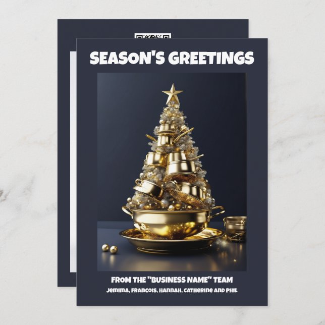 Catering för Julgran-kock Julkort (Fram/baksida)