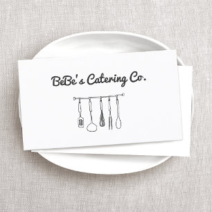 Catering för kokskokning av utensils visitkort