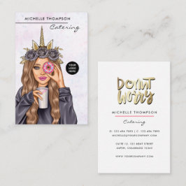 Catering för livsmedel Vitaktig Unicorn Dam Visitkort