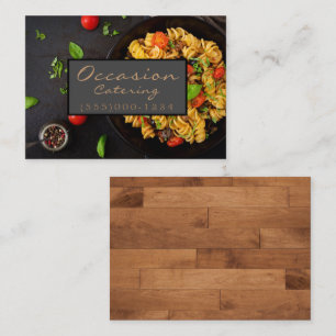 Catering för matplåt i sofformat (Luxury Wood Midi Visitkort