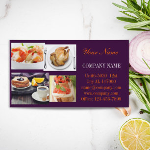 Catering för privat kycklingkock för nötburgare visitkort