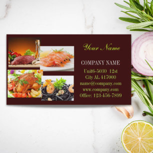 Catering för privat kycklingkock för nötburgare visitkort