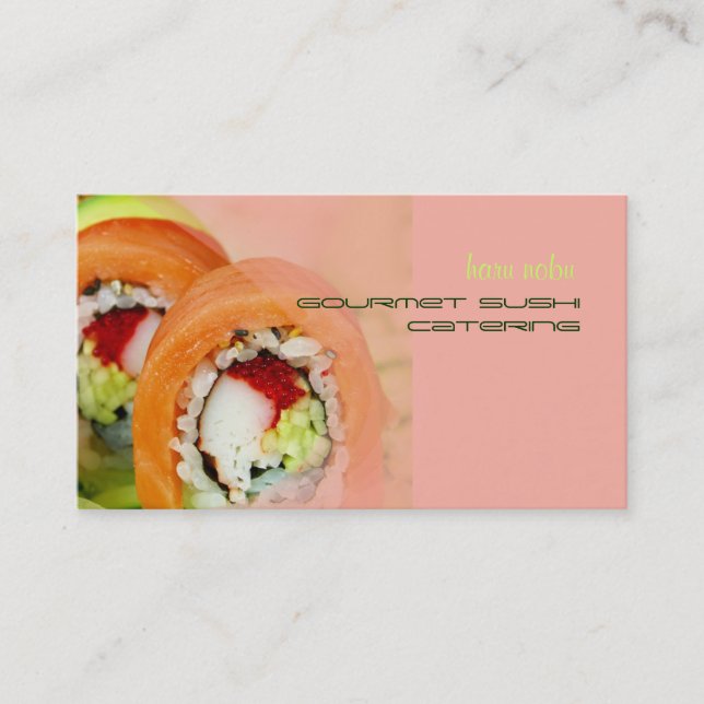 Catering, fotomall visitkort (Framsida)