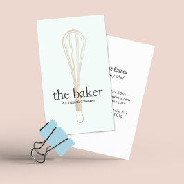 Catering II för bakverk Chef Baker Whisk Logotyp B Visitkort