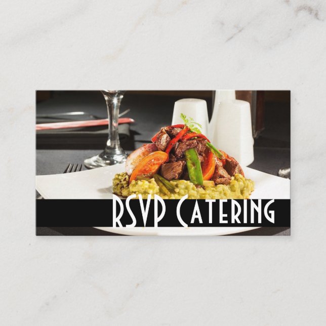 Catering Kökschef Bröllopsplanerare Mat Restaurang Tilläggskort (Framsida)