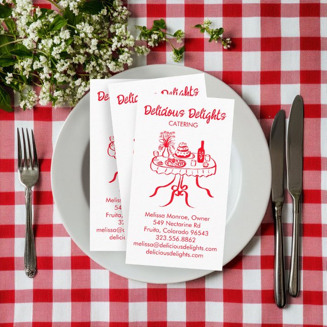 Catering Kökschef Evenemangsplanering Matberedning Visitkort (Catering Chef Event Planning Food Prep CUSTOM Business Card
)