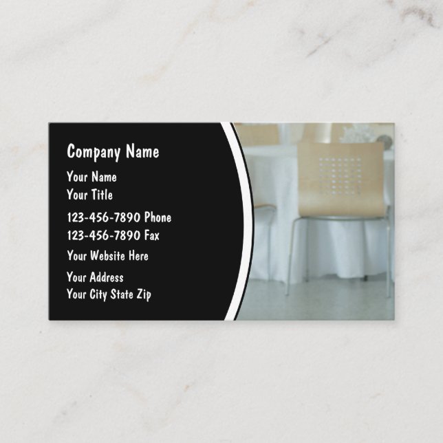 Catering Modern Business Cards Visitkort (Framsida)