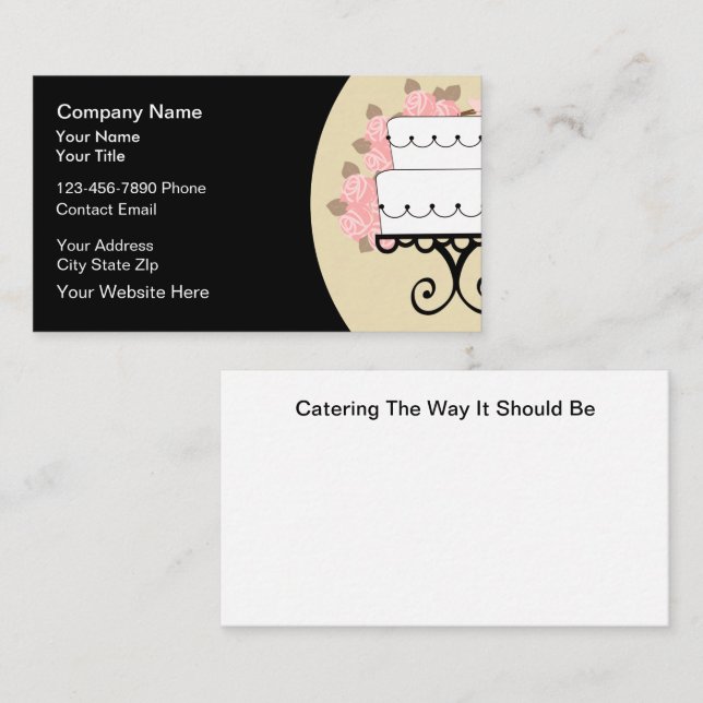 Catering Moderna nya Affärskort Visitkort (Fram/baksida)