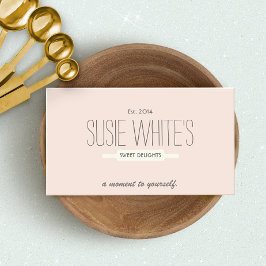 Catering Pastry Chef Rolling Pin Cute Retro Bakers Visitkort