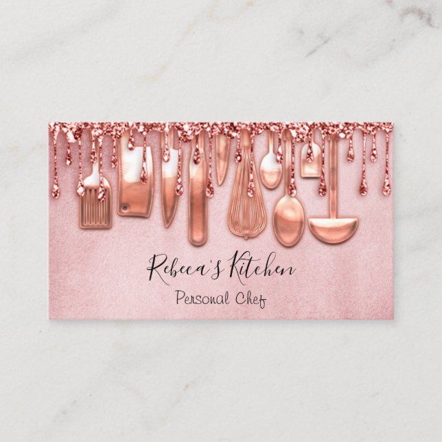 Catering Personal Chef Kitchen Knifes Ro  Visitkort (Framsida)