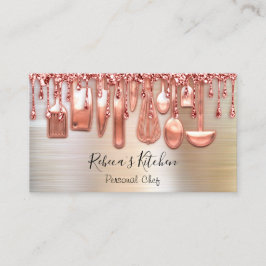 Catering Personal Chef Kkök Knifes Ro Metall Visitkort