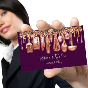 Catering Personal Chef Restaurant Copper Lila Visitkort