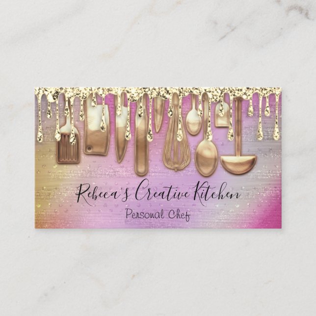 Catering Personal Chef Restaurant QR-kodverktyg Visitkort (Framsida)