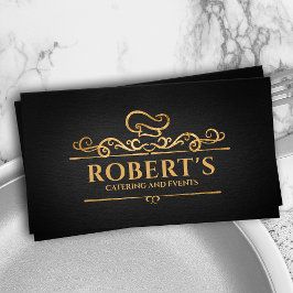 Catering - Personlig ost -Luxury Golden Ornament Visitkort