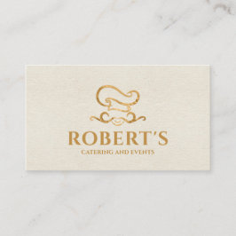 Catering - Personlig ost -Luxury Golden Ornament Visitkort