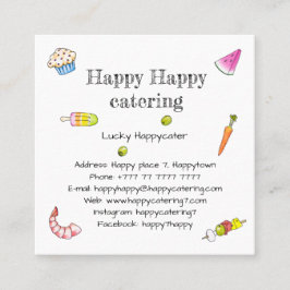 Catering Restaurant Event planner Livsmedel i Fyrkantigt Visitkort