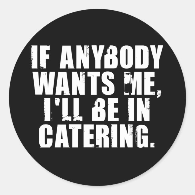 Catering Runt Klistermärke (Framsida)