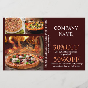 catering Service deli shop Italiano Food pizza Flygblad