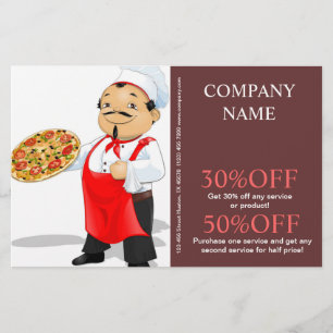 catering Service deli shop Italiano Food pizza Flygblad