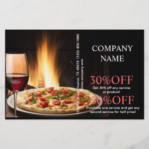 catering Service deli shop Italiano Food pizza Flygblad