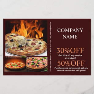 catering Service deli shop Italiano Food pizza Flygblad
