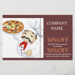 catering Service deli shop Italiano Food pizza Flygblad