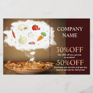 catering Service deli shop Italiano Food pizza Flygblad