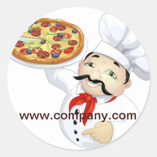 catering Service deli shop Italiano Food pizza Runt Klistermärke