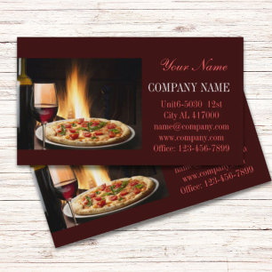 catering Service deli shop Italiano Food pizza Visitkort