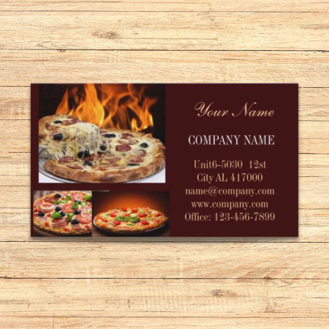 catering Service deli shop Italiano Food pizza Visitkort (catering service deli shop Italian Food pizza Business Card)