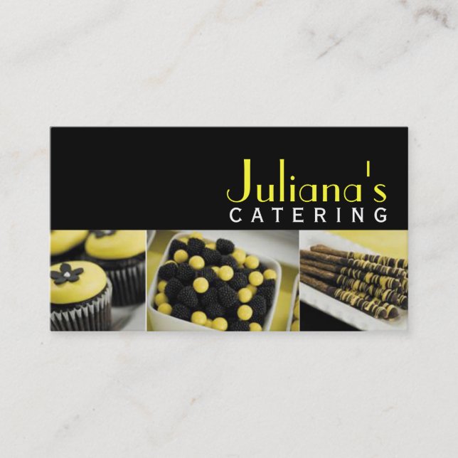 Catering Service, Food, Bakery Affärskort Visitkort (Framsida)