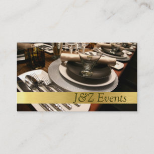 Catering Service, mat, Bröllopsfest Planner Visitkort