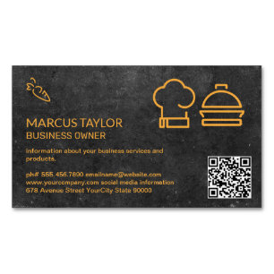Catering Service QR-kod Magnetiska Visitkort