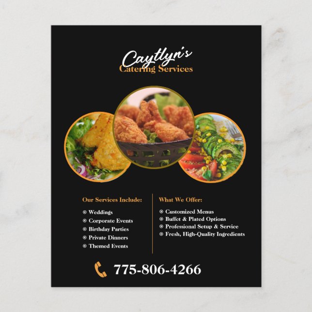 Catering Services Anpassningsbar Redigerbar Flyer (Framsidan)