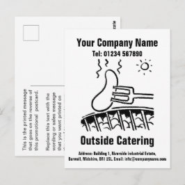 Catering Tecknad Design för Personalisering Vykort