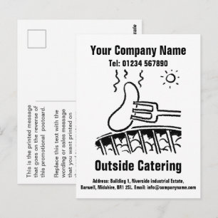 Catering Tecknad Design för Personalisering Vykort
